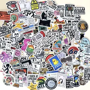 130 Pcs Funny Sarcastic Stickers Pack, Snarky Bold Humor Waterproof Vinyl Meme Stickers, Cute Decals for Laptop Water Bottle Phone iPad Bumper Folding Chair DIY Decor