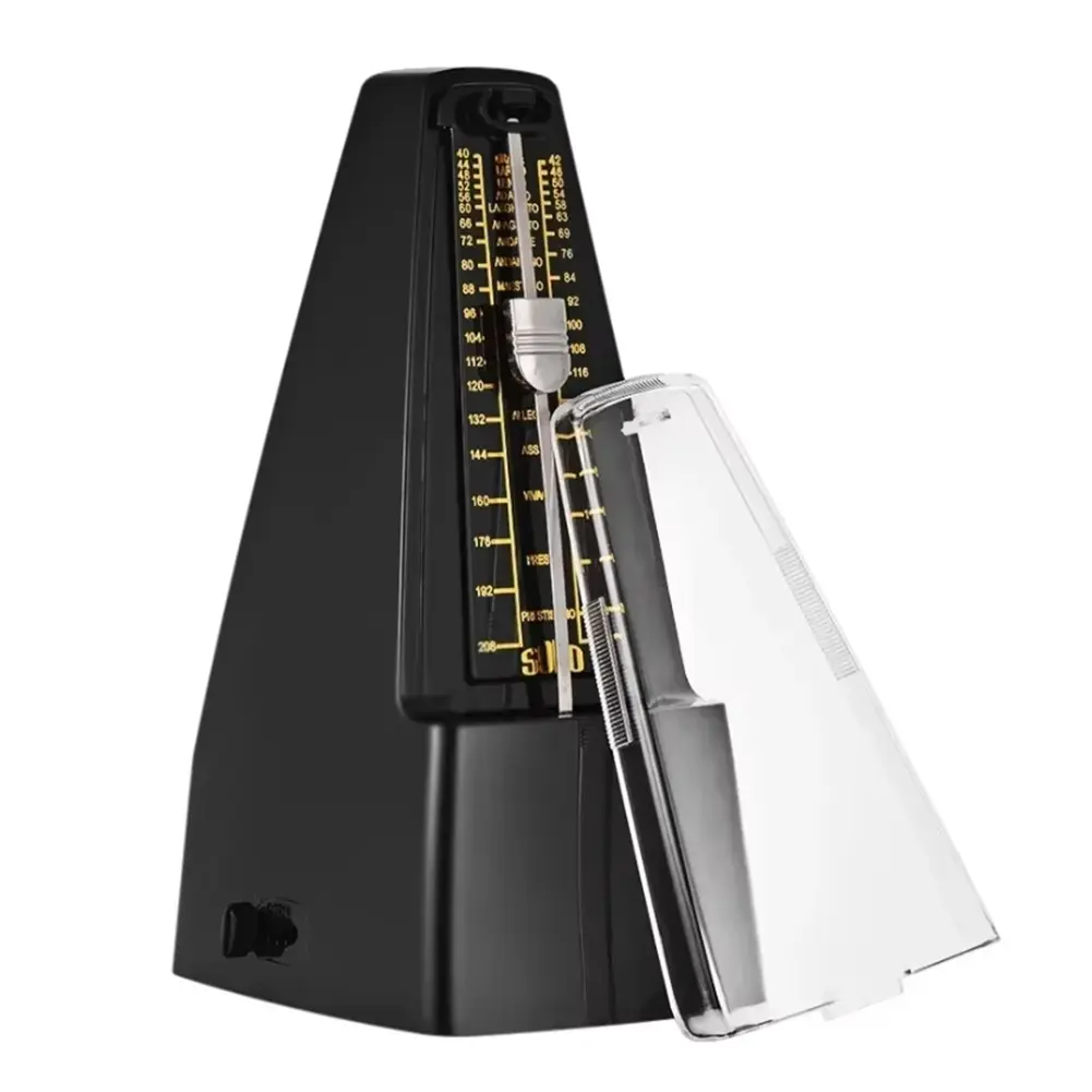 Standard Precision Mechanical Metronome is Suitable for Piano, Guitar, Violin, Bass and Other Instruments Black