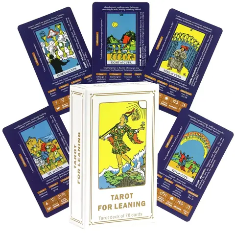 Learning Tarot Cards Set, Portable Deck for Fortune-Telling & Insightful Spiritual Guidance, Ideal Gift for Ages 14+, Festive Gifting