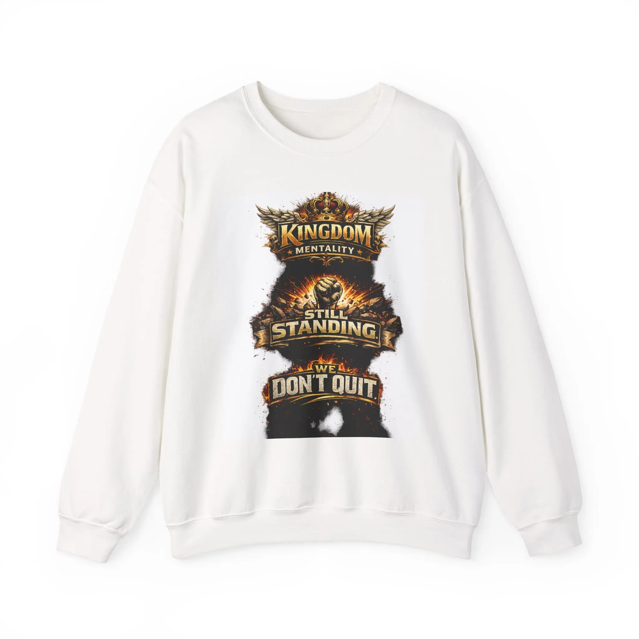 Men's Longsleeves Heavy Blend Knit Cotton Pullover Sweatshirt - Casual, Comfy, Round Neck, Seamless Body, Smooth Fabric, Fitted Classic Fit, Custom Prints, Embroidery, All-Season Menswear Knitwear, Cold Wash, Pull-On, All Seasons, Reinforced Cuffs, Polyes