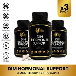 3 Bottles of Coco March N.M.D DIM Hormonal Balance Support, Diindolylmethane Wellness Supplement Healthcare Fitness Dietary Edible