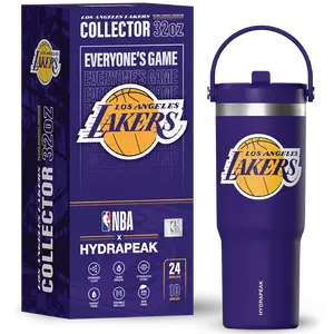 Officially Licensed NBA 32oz Tumbler with Straw Lid and Handle in Collectors Box- Perfect Water Bottle for NBA Fan