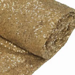 Gold Sequin Fabric Bolt, Sparkly DIY Craft Fabric Roll 54"x4 Yards