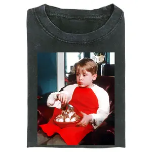[Kids Tee] Home Alone Christmas Graphic Tee, Kevin Ice-Cream Meme Tee, Xmas Funny Tee Gift for Men, Gift for Women, Crew Neck Tee, Trending T-shirt