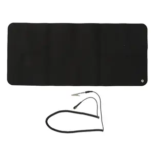 Grounding Mat Large Black Earthing Grounding Pad For Elderly Foot Therapy Relieving Anxiety
