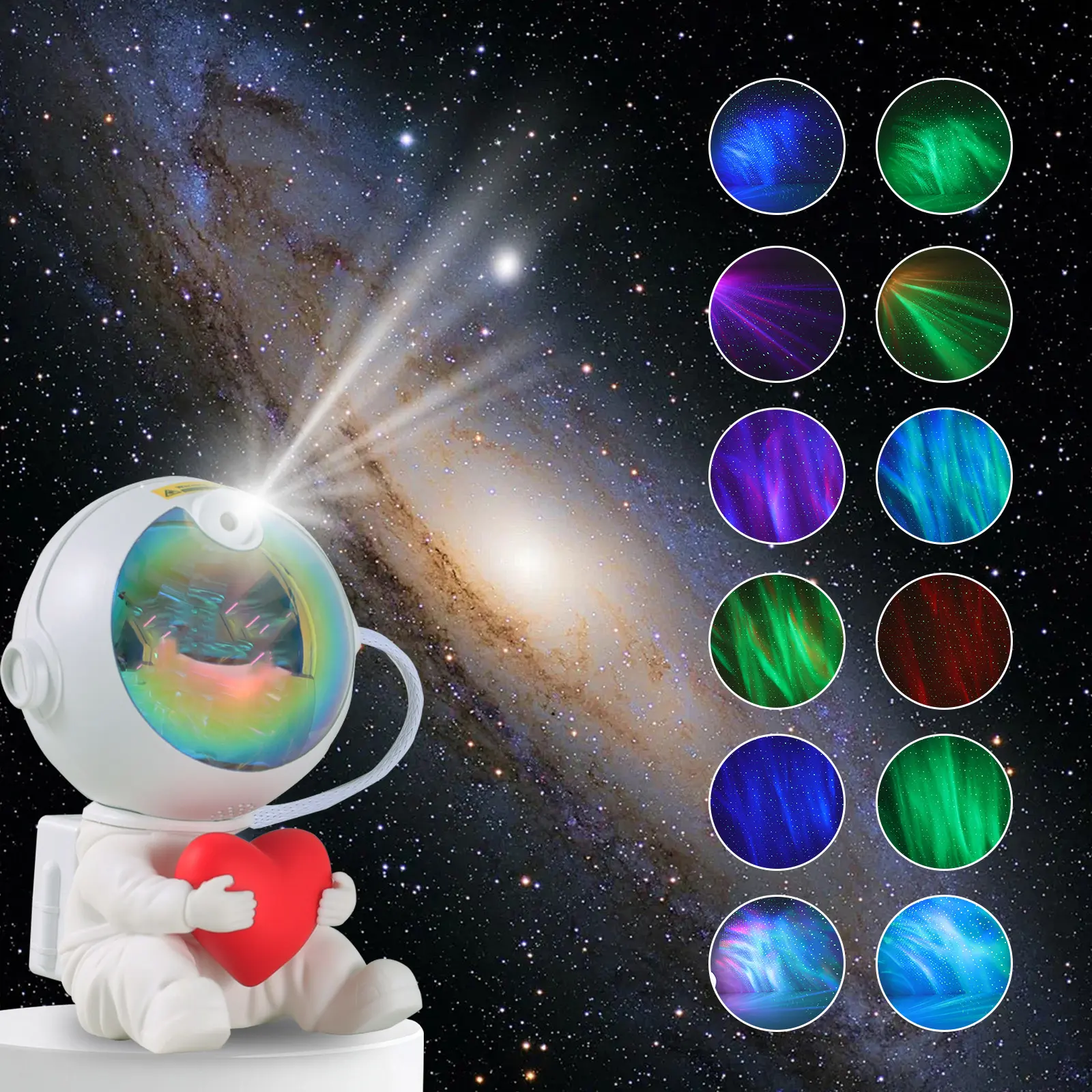 Astronaut Galaxy Star Projector Light Upgraded Latest Version - Starry Night Light Projector, Aurora Starry Nebula Ceiling Lamp with Timer & Remote, Kids Room Aesthetic Birthday Decor Star Projector for Bedroom & Kids Room, Astronaut Lamp Night Light