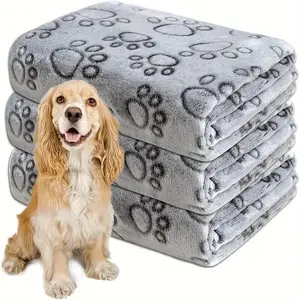 Four Seasons Dog Cat Blanket Double Sided Fleece Warm Blanket Freeze Cold Protection All Weather Kennel Mat for Autumn Winter Bed Sofa Car