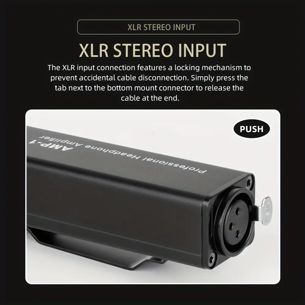 Portable In-Ear Monitor Amplifier with XLR Input and 3.5mm Output, Professional Audio Enhancement, Volume Control for Podcasters and Performers, Podcast Studio Equipment, External Amplifier, Amplifier Sound System, Headphone Amp