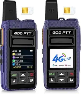 4G POC Digital Walkie Talkies, Rechargeable Dual-Receiver Ham Radio Transceiver with 1-Year SIM Card, Clear Audio, Long-Range, Group Control, Fun App Style for Hiking, Camping