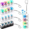 Christmas Gift 4/5 Pcs Keyboard Fidget, 4-In-1Decompression Button Keychain, Stress Relief Finger Clicker in 5 Styles, Xmas Gift for Office School Home to Pass The Time, Holiday Party Favor Basket Filler for Coworker Students