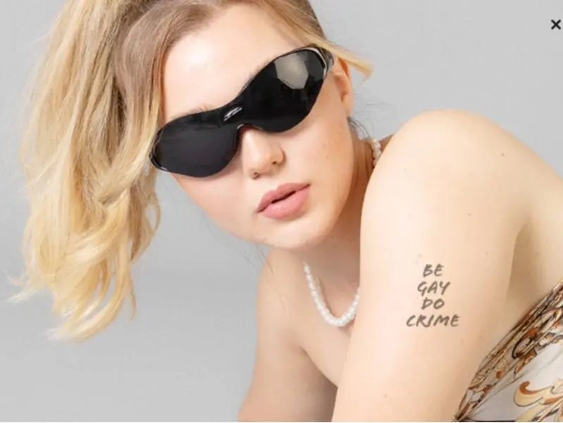 Be Gay Do Crime Temporary Tattoo