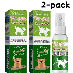 [2-Pack] Pet Potty Training Spray for Dogs & Puppies, Natural Plant-Based Attractant Corrector for Indoor & Outdoor Housebreaking, Puppy Toilet Pee Pads Training Guide Spray, 30ml