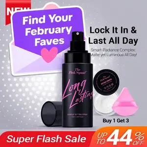 The Pink Squad Waterproof Makeup Setting Spray Ultra Fine Mist Long-lasting 16 HR Wear Refreshe Smudge-proof & Transfer-resistant Hydrating Natural Finish Spray Christmas gifts#Valentine's Day gift