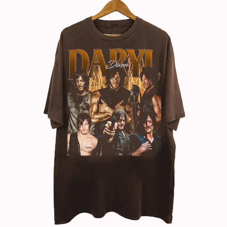 Vintage 90s Style Daryl Dixon T-Shirt,  For Man And Women Unisex
