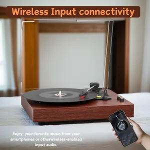 classic hifi Record Player  Bluetooth Vintage Audio Turntables 3-Speed , AUX-in