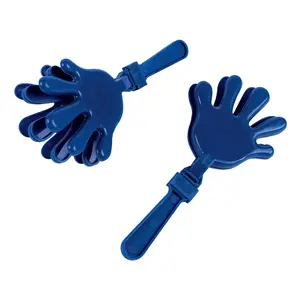 7" Bright Blue School Spirit Plastic Hand Clappers - 12 Pc.