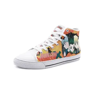 HunterXHunter Unisex High-Top Canvas Casual Sneakers, Lace-Up Trainer Footwear for Daily Wear