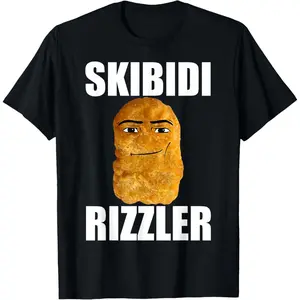 Funny Chicken Nugget Skibidi Toilet Rizzler Internet Meme T-Shirt Unisex Top Streetwear