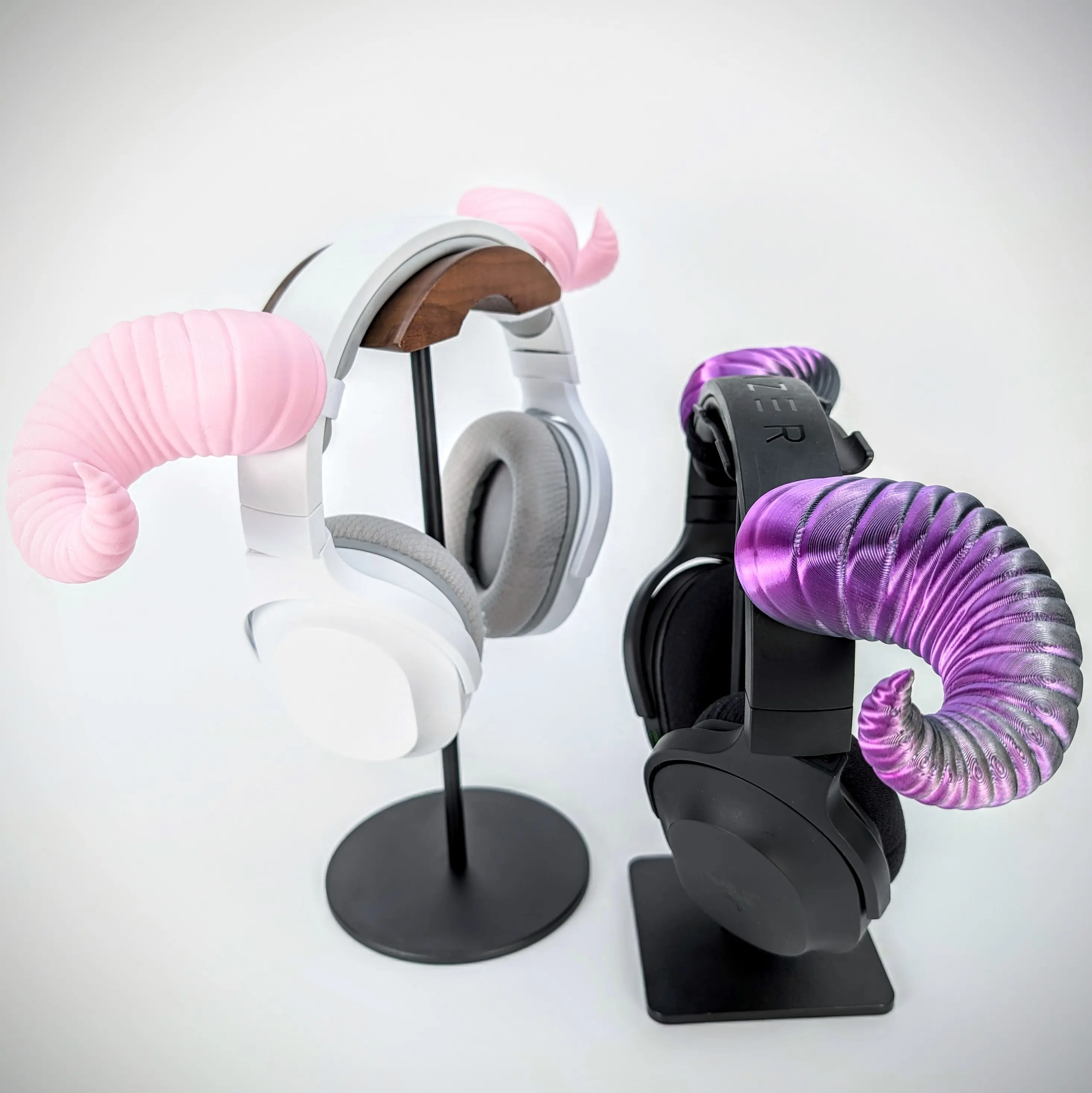 Ram Horns Headphone Attachment | Goat Headset Horns | Beast Cosplay Costume Headband