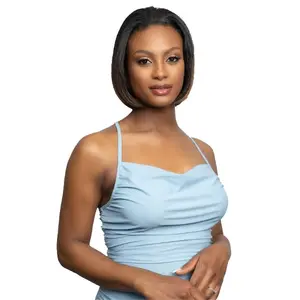 Janet Collection Remy Illusion Easy N Swift 100% Human Hair Blend Half Wig - GADI