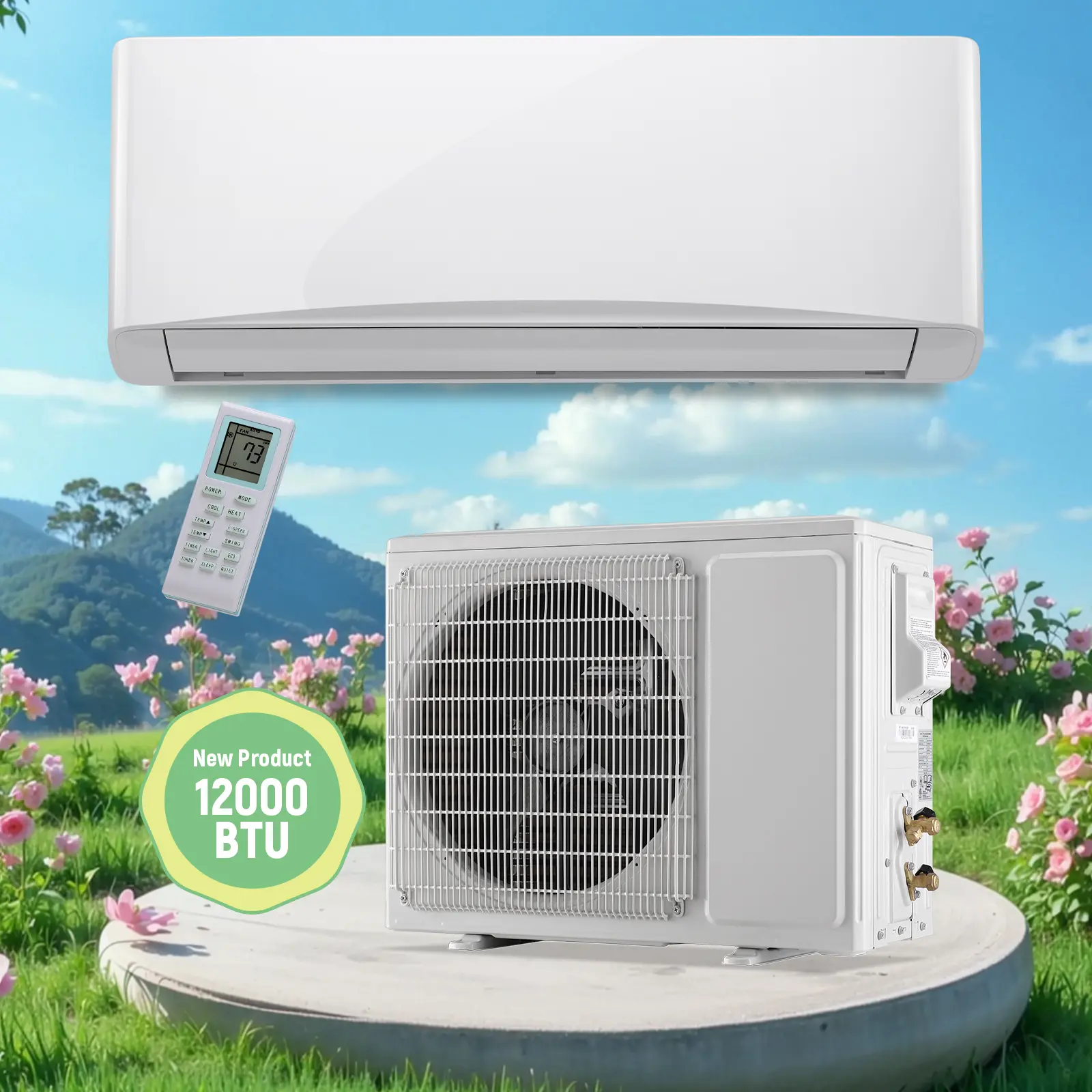 DEMULLER Aircon Inverter Mini Split Air Conditioner & Heater, AHRI Certified 12000BTU/9000BTU 115V/230V Split AC Units, Versatile Cooling & Heating System