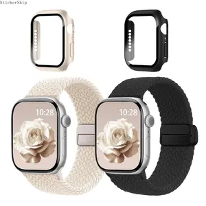 2026 New Original Stainless Steel Milanese Loop Apple Watch Band, Magnetic Closure Adjustable Metal Strap for Men Women, Compatible with Apple Watch Series 1-11, 40-46mm, Premium Breathable Elegant Replacement Wristband for Daily Casual & Business Wear
