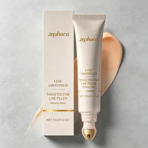 Instantly Smooth Fine Lines & Wrinkles – Zephoco Line Smoother 15g – Makeup Base & Targeted Filler – Blurs Pores, Creates Flawless Canvas – Smooth Matte Finish – Wear Alone or Under Foundation