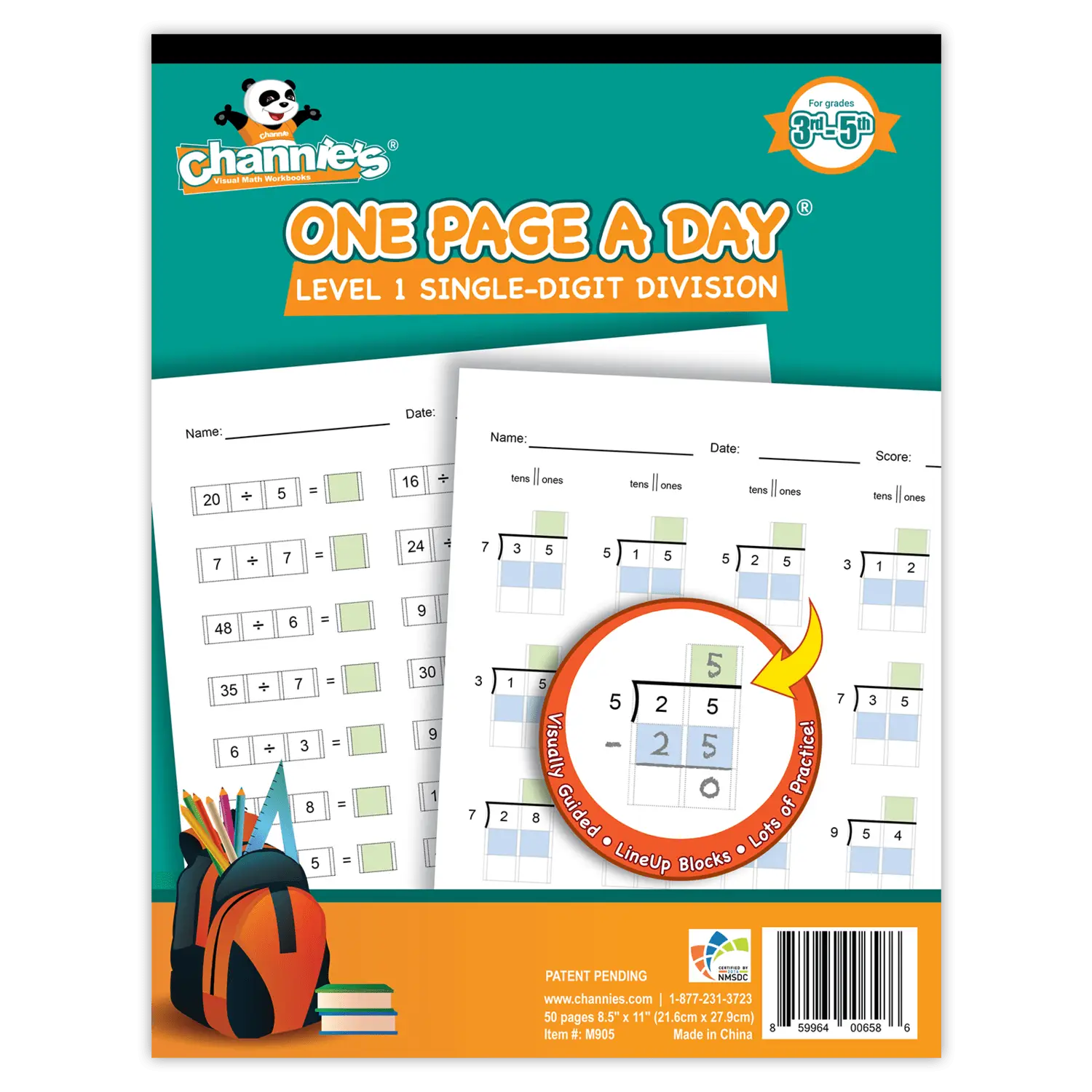 One Page A Day Beginning Division Math Workbook – Visual Division Practice for Grades 3–5