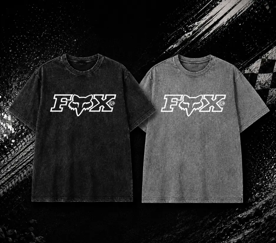 Vintage Washed FOX Racing Graphic T-Shirt, Oversized Streetwear Tee, Retro Motocross Inspired Casual Shirt, Unisex Y2K Racing Outfit for Men and Women #FoxRacing #Motocross #RacingStyle