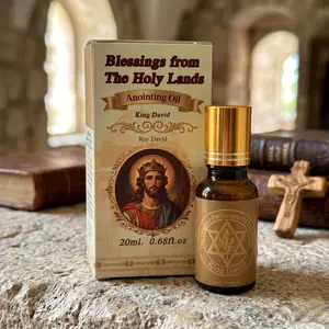 1pc 20ml King David Anointing Oil | Holy Lands Biblical Vintage Royal Sacred Oil | Infused with Courage, Wisdom & Divine Victory | Perfect for Christian Worship Prayer Baptism Gifts