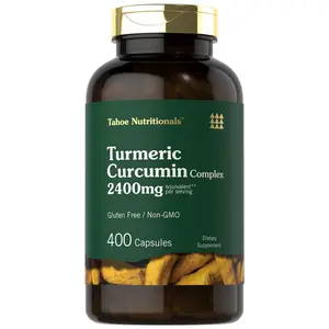 Tahoe Nutritionals Turmeric Curcumin Supplement | 2400mg | 400 Capsules | Extract Complex | Non-GMO, Gluten Free