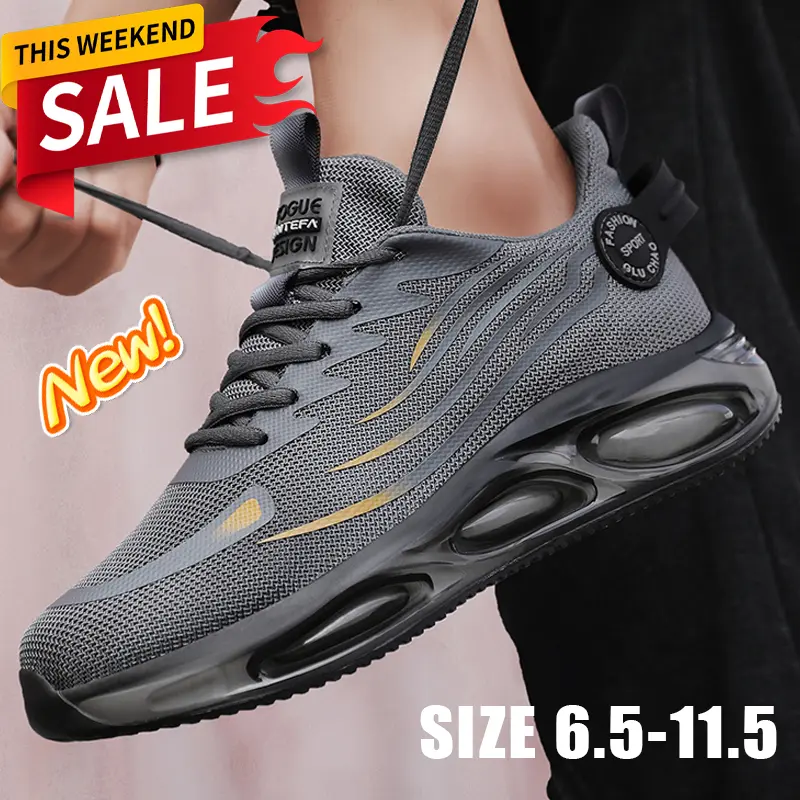 Male Lightweight Less Than Ankle Casual Trainers - Men's Spandex Braid Mesh Upper Antimicrobial Rubber Sole Sneakers, Breathable Flexible Foldable, for Running Tennis Gym (US Sizing, Cloth Fabric, Without Box), Athletic