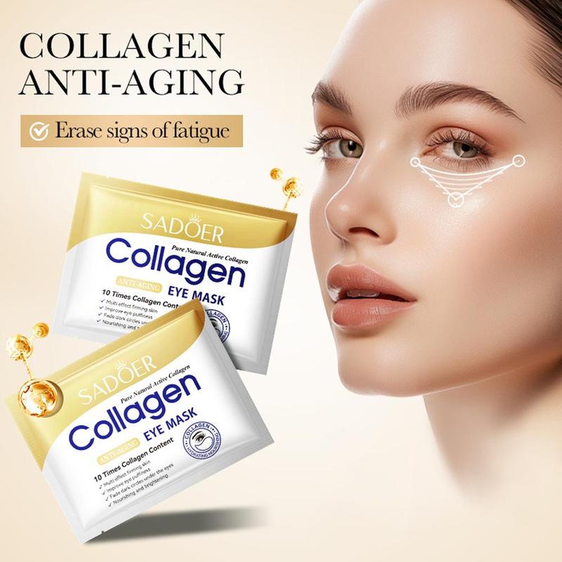 10 Pcs Crystal Collagen Eye Mask: Firm, Moisturize & Eliminate Dark Circles & Lines