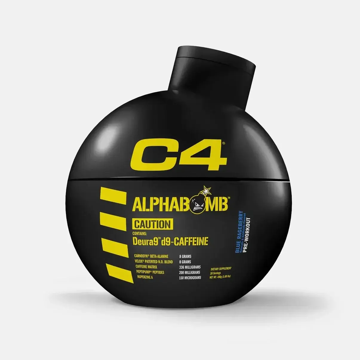 C4 Alpha Bomb Pre-Workout – Blue Razzberry – 20 Servings