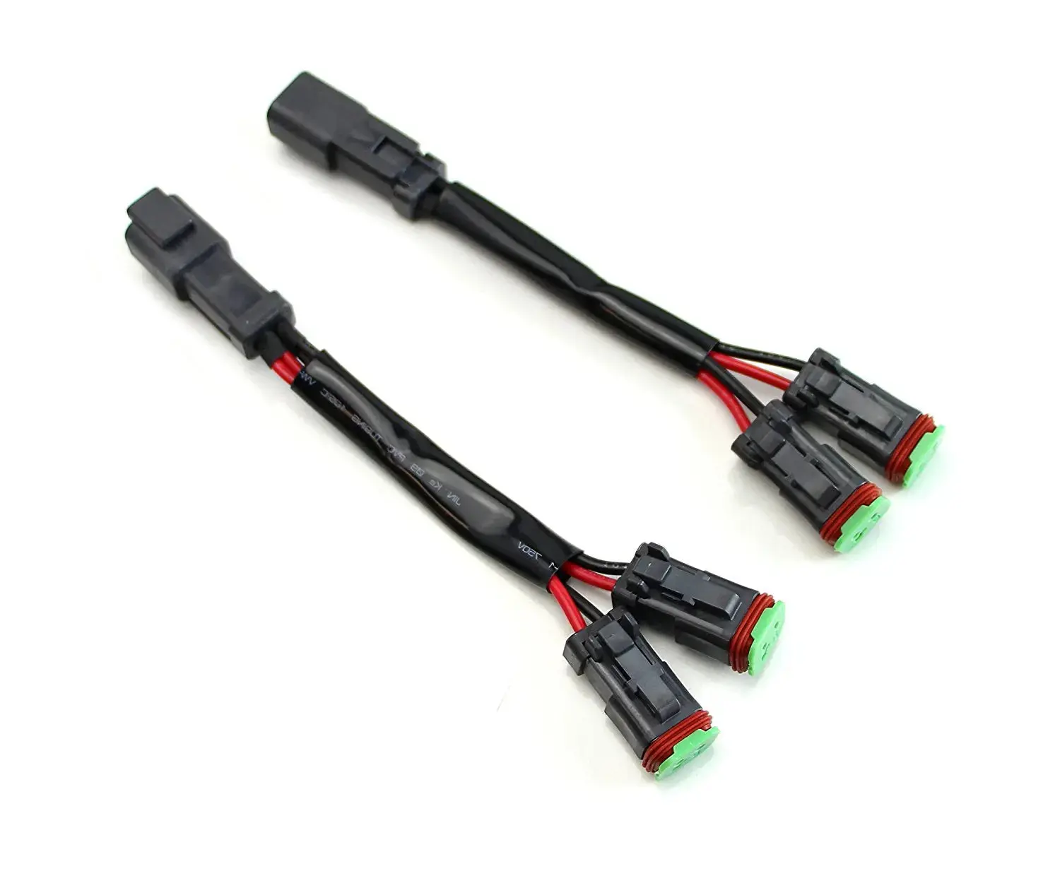 DT Plug Splitter - 12V, 15W, Dual-Leg Harness, 7 in Long, LED Compatible Home Improvement Electrical Socket Accessory for Adding Another LED Light