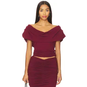 Line & Dot Mazzy Knit Top in Burgundy