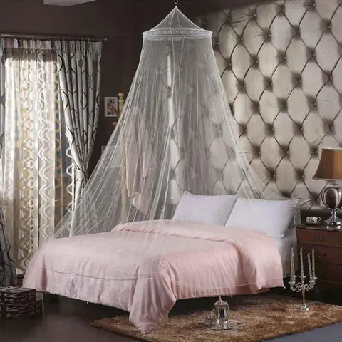 【Clearance】 Hanging Lace Round Dome Mosquito Proof Net, 1 Count Bed Net, Bedding Supplies for Home Bedroom, Bedroom Accessories