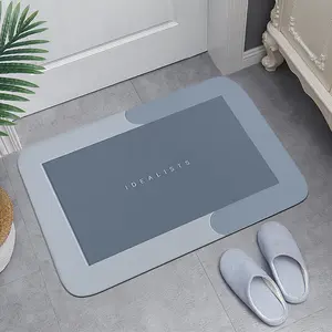Quick Dry Diatom Mud Bathroom Mat - Super Absorbent, Non-Slip, Machine Washable Shower Rug for Bathroom, Bedroom, Kitchen & Laundry Room