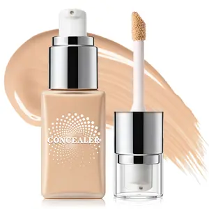 QIUFSSE Double-Ended Liquid Concealer, Buildable Medium Coverage, Natural Radiant Finish & Transfer-Proof Wear