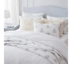 Martha Stewart Garden Trellis White Cotton Twin Duvet Set