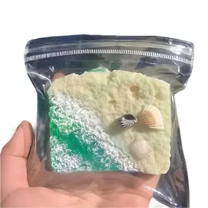 Squishy Square Toast Wave Shell Fidget Toy Soft and Stress-relieving Sponge Toy Gifts Anti Stress Release Hand Relax Toy
