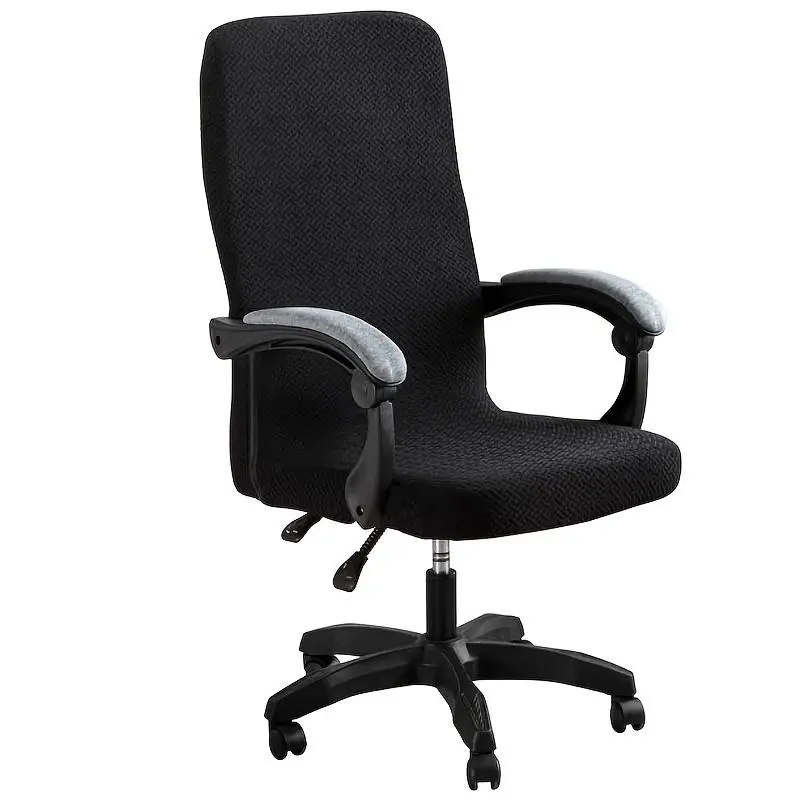 Gingham Chair Cover, 1 Count Ridge Ombre Pattern Chair Cover, Anti-dirty Protective Cover for Office Chairs