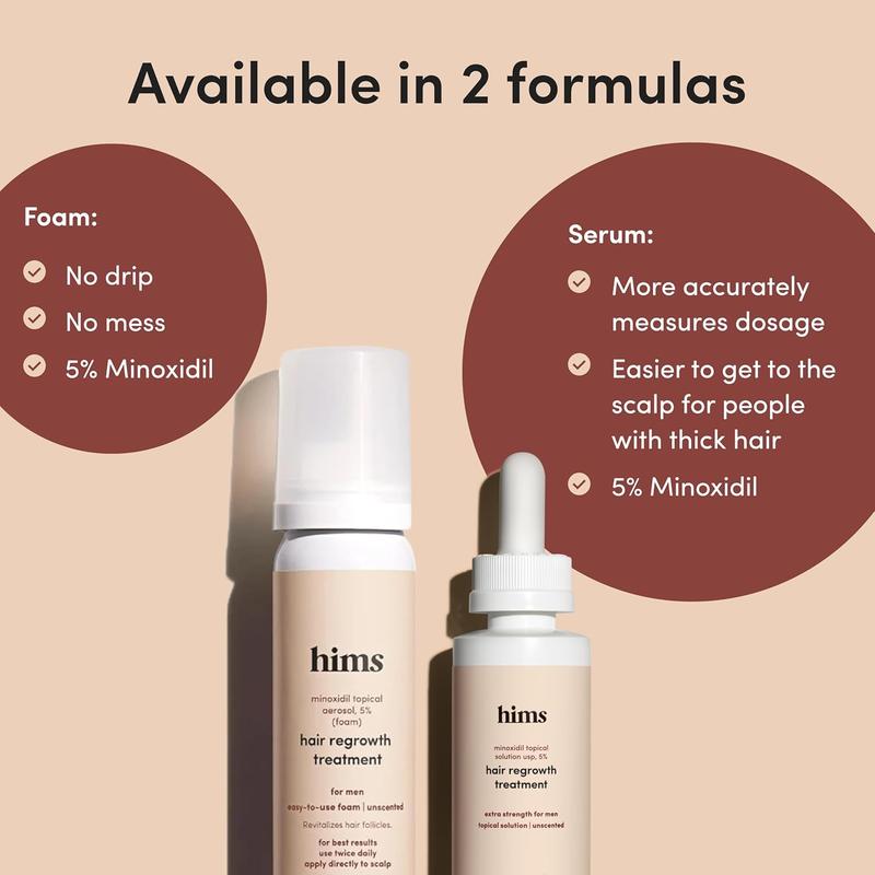 Hims Minoxidil 5% Serum + Minoxidil 5% Foam Bundle