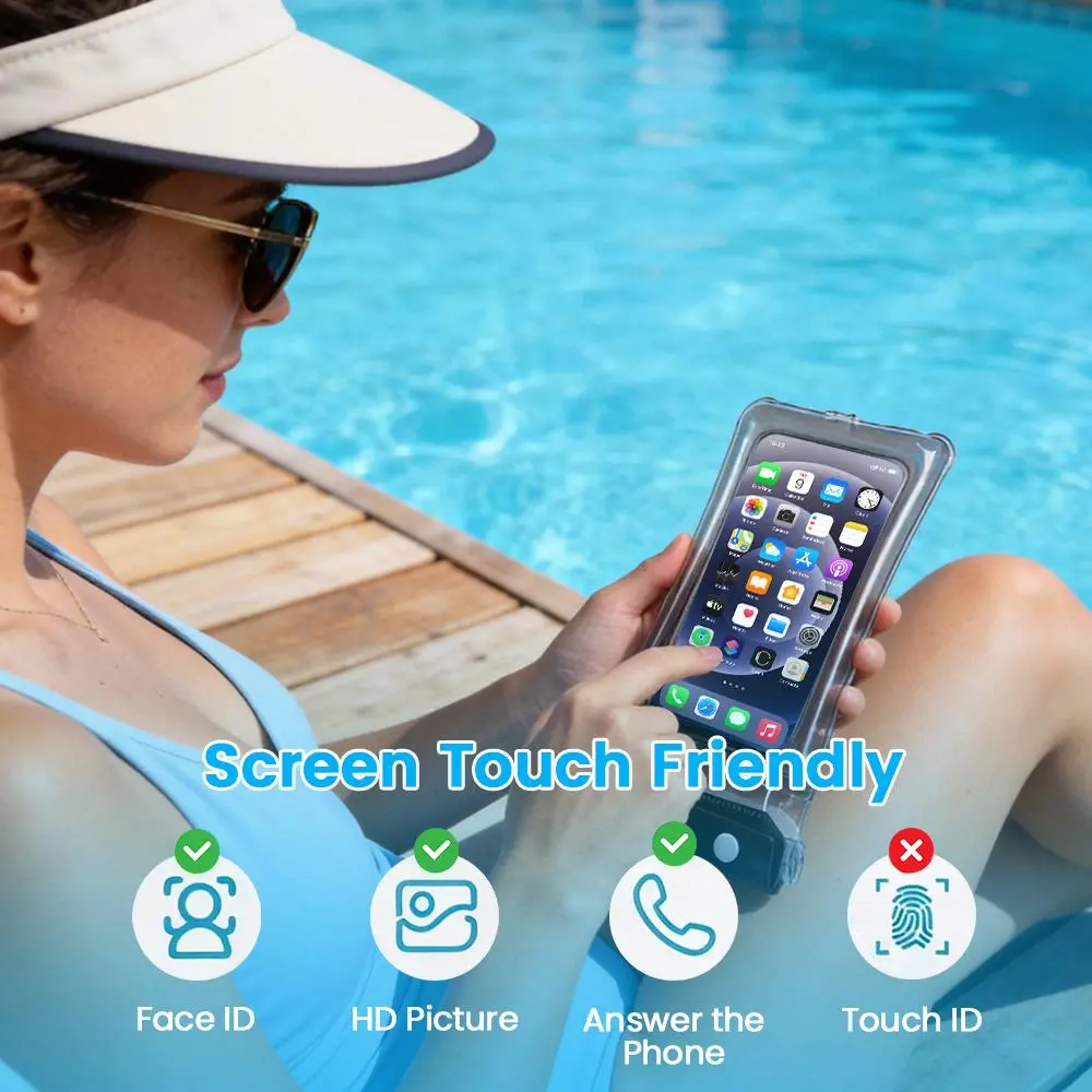 Summer Vibes] Waterproof Phone Pouch, 2 Counts Clear Waterproof Cell Phone  Case with Lanyard, Fits Phones