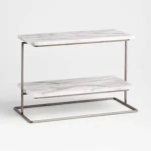 French Kitchen Marble 2-Tier Server
