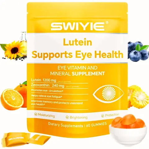 Swiyie Lutein & Zeaxanthin Gummies - Eye Health Supplement with Astaxanthin, Vitamin A C E- Blue Light Defense, Vision Support, Berry Flavor - 60 Gummies Healthcare Dietary Fitness Edible vit b12 dietary edible fitness swivie lutein collagen Colagen
