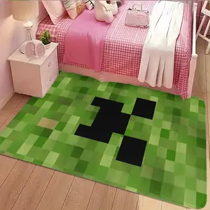 Minecraft World Print Door Mat Rug Lightweight Welcome Pad, Home and Outdoor Decor, Perfect for Entrance Bedroom Balcony