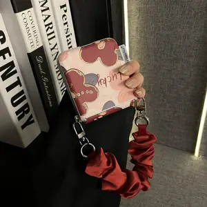 Luxury Silk Scarf Chain Oil Painting Flower Phone Case for Samsung Galaxy Zflip7 6 Xiaomi Mix Flip2 Motorola Razr 60Ultra Cover