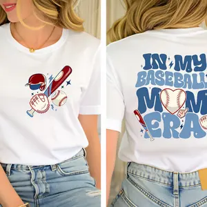 In My Baseball Mom Era T-Shirt, Baseball Mom Tee, Baseball Mama, Sport Mom Shirt, Sports Team Shirts, Gift Idea, Game Day Vibes Tee