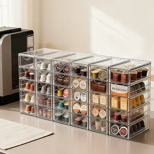 Vtopmart Acrylic Organizer with 16/30/32 Drawers, Clear Storage Drawers for Office Supplies Makeup Jewelry Art Crafts Markers Pens, Non-Slip Water&Dust Proof, Variety of Drawer Options for Desk Vanity Bathroom Pantry,Boxes